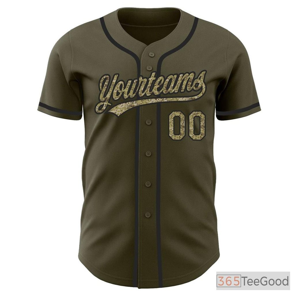 Olive Green Baseball Jersey Tee for Men & Women - Your Customization Essential