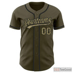 Olive Green Baseball Jersey Tee for Men & Women - Your Customization Essential