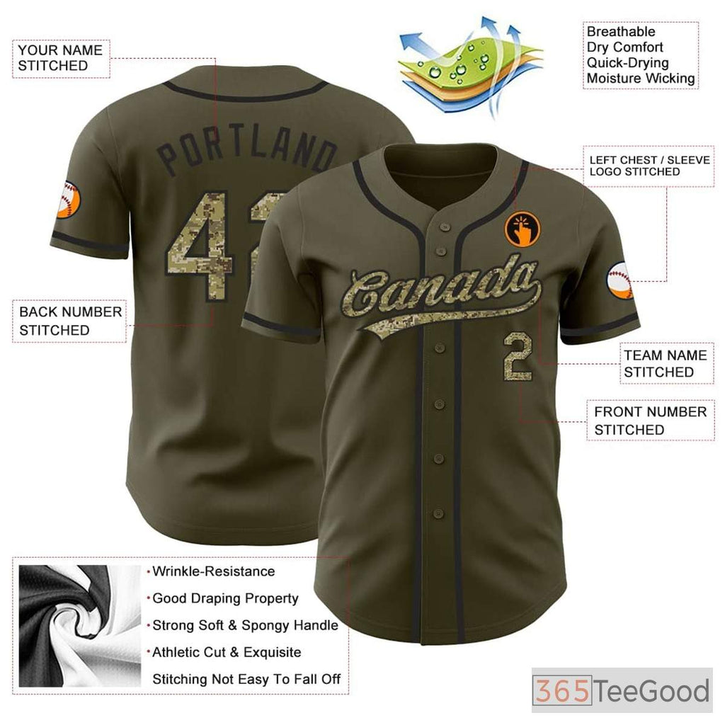 Olive Green Baseball Jersey Tee for Men & Women - Your Customization Essential