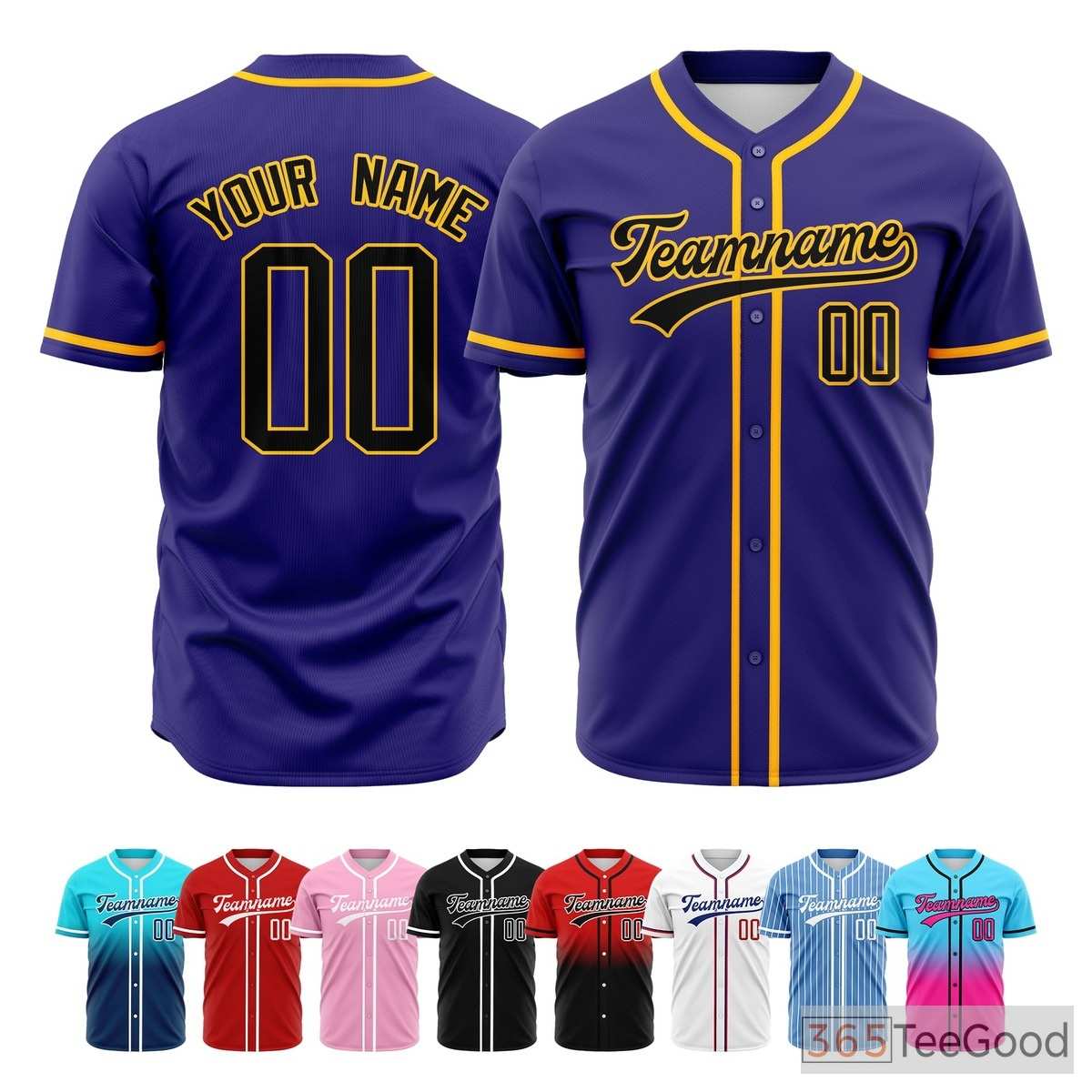 Orange and Purple Baseball Jersey Tee for Men & Women - A striking combination for comfortable daily wear