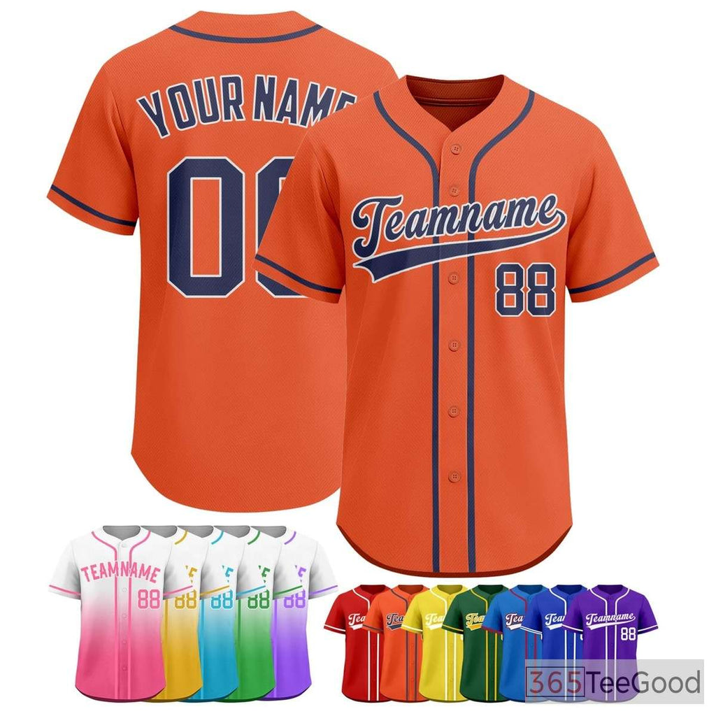 Orange Baseball Jersey Tee for Men & Women - A Versatile Canvas for Your Custom Style