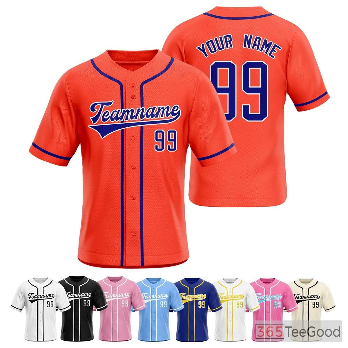 Orange Baseball Jersey Tee for Men & Women – A Premium Option for Team & Fan Wear