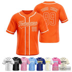 Orange Baseball Jersey Tee for Men & Women - The Ideal Choice for Custom Apparel