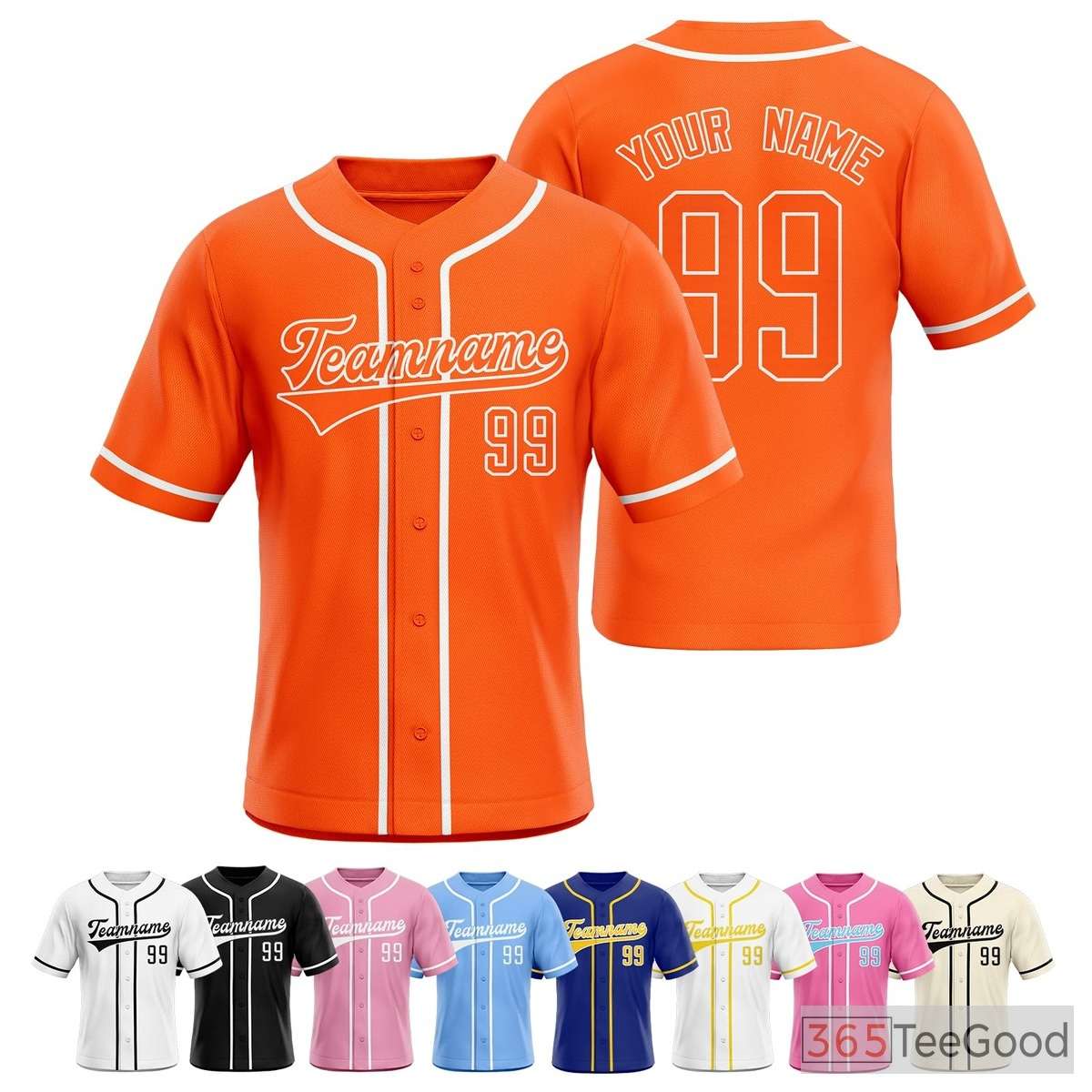 Orange Baseball Jersey Tee for Men & Women - The Ideal Choice for Custom Apparel