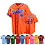 Orange Baseball Jersey Tee for Men & Women - Your Name, Number & Logo
