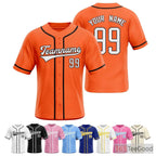 Orange Baseball Jersey Tee for Men & Women - Designed for Your Custom Team & Fan Apparel