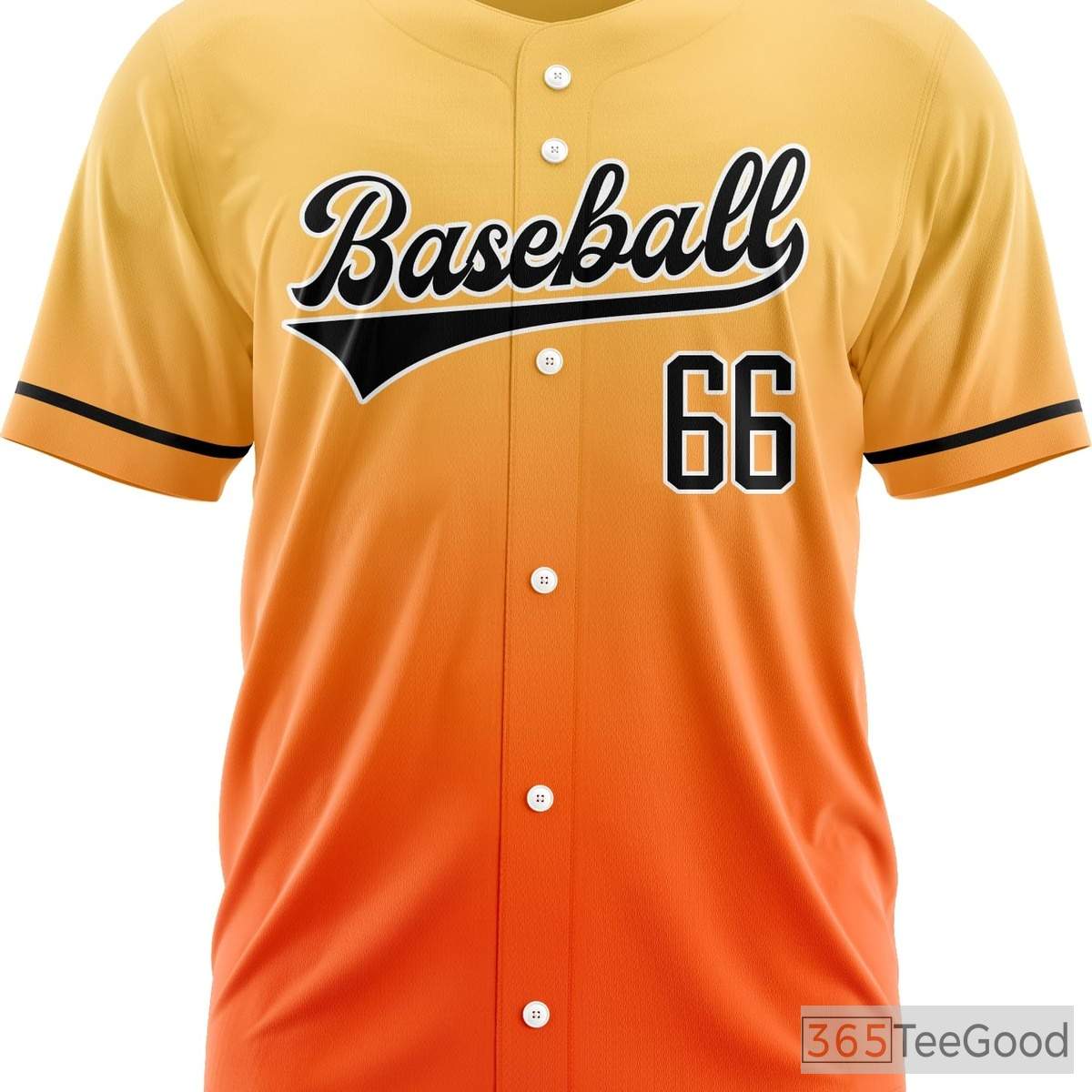 Orange Baseball Jersey Tee for Men & Women - Design Your Stitched Player Identity