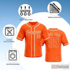 Orange Baseball Jersey Tee for Men & Women - The Ideal Choice for Custom Apparel