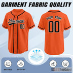 Orange Baseball Jersey Tee for Men & Women - A vibrant choice for daily wear