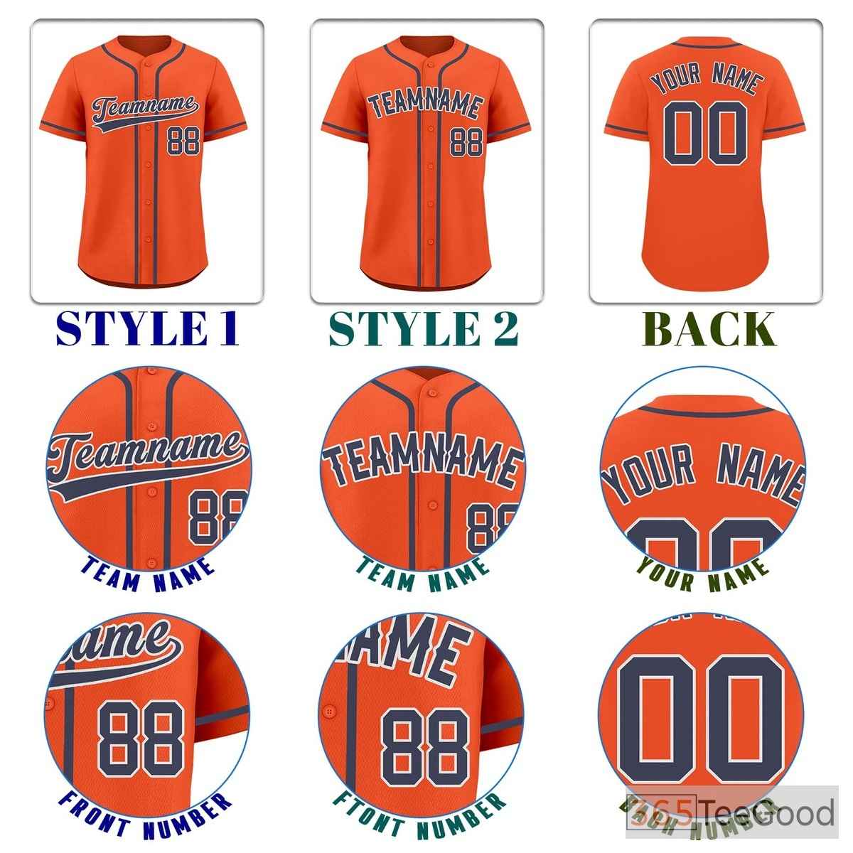 Orange Baseball Jersey Tee for Men & Women - A Versatile Canvas for Your Custom Style