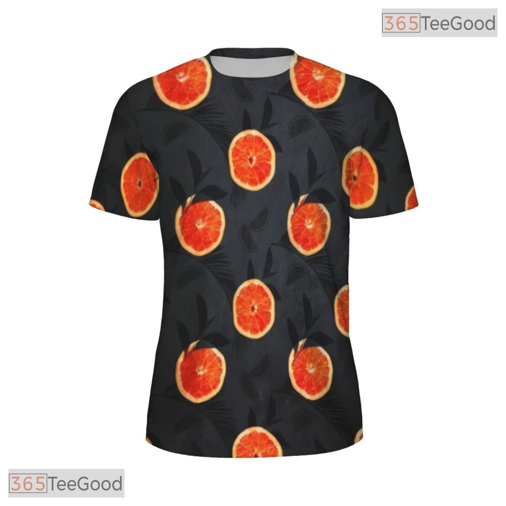 Fresh Citrus Orange Slices Fruit Pattern 3D Printed Casual Unisex Tee Shirts
