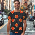 Fresh Citrus Orange Slices Fruit Pattern 3D Printed Casual Unisex Tee Shirts