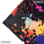 Dark Black Paint Splatter Artistic Graphic 3D Printed Casual Unisex Tee Styles