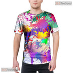 White Paint Splatter Artistic Graphic 3D Printed Casual Unisex T-Shirt Styles