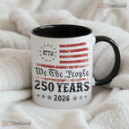 Patriotic USA 250 Years Anniversary Mug - Independence Day Keepsake Ceramic Accent Mug