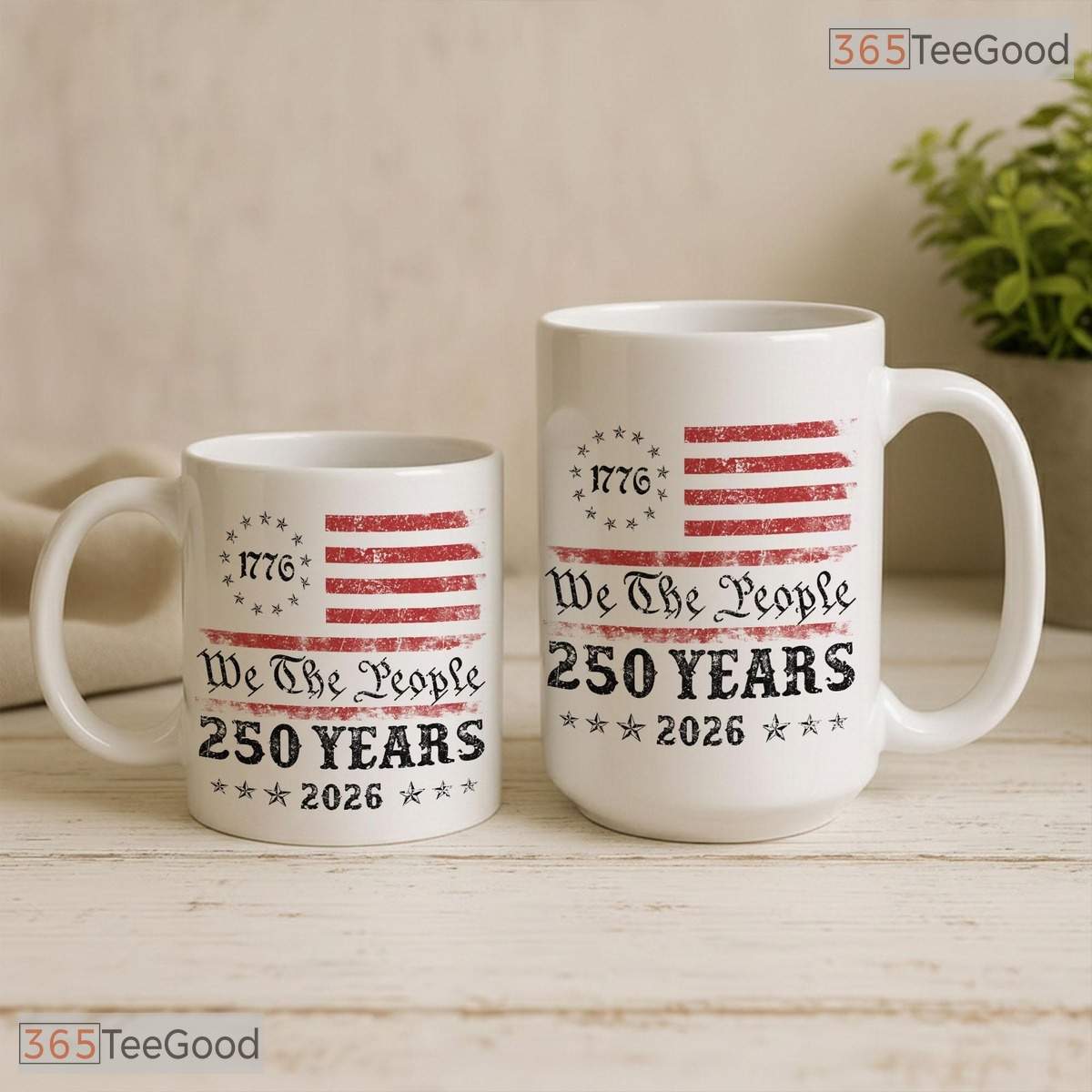 Patriotic USA 250 Years Anniversary Mug - Independence Day Keepsake Ceramic Accent Mug