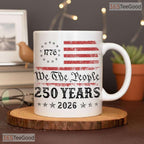 Patriotic USA 250 Years Anniversary Mug - Independence Day Keepsake Ceramic Accent Mug