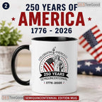 Patriotic 250 Years Heritage Classic American Drinkware Colorful Ceramic Accent Mug