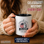 Patriotic 250 Years Heritage Classic American Drinkware Colorful Ceramic Accent Mug