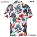 Patriotic Bigfoot Drinking Beer USA Flag Hawaiian Tee Unisex Summer Party Outfit