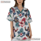 Patriotic Bigfoot Drinking Beer USA Flag Hawaiian Tee Unisex Summer Party Outfit