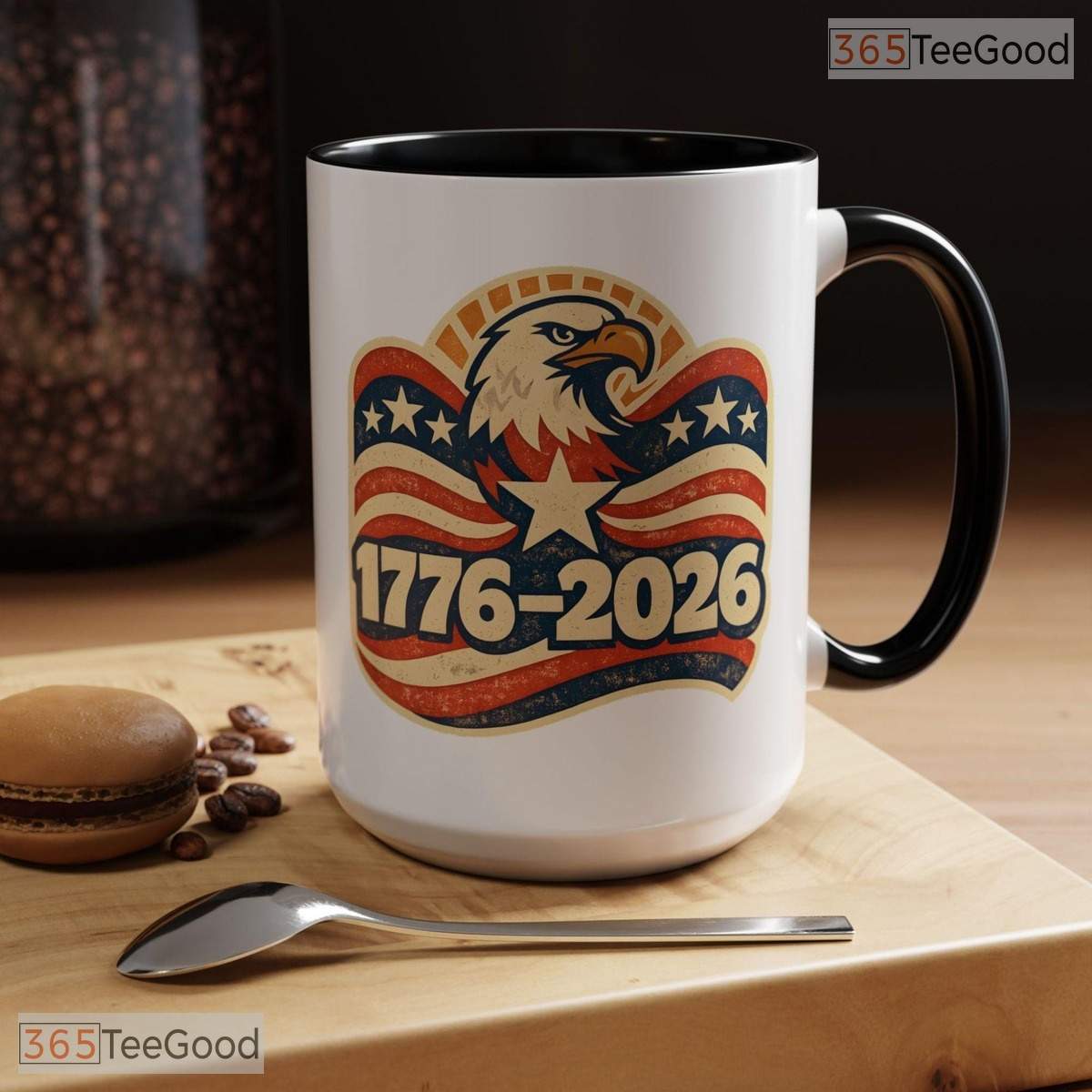 Patriotic Eagle 1776 To 2026 Independence Tribute Two Tone Premium Ceramic Accent Mug