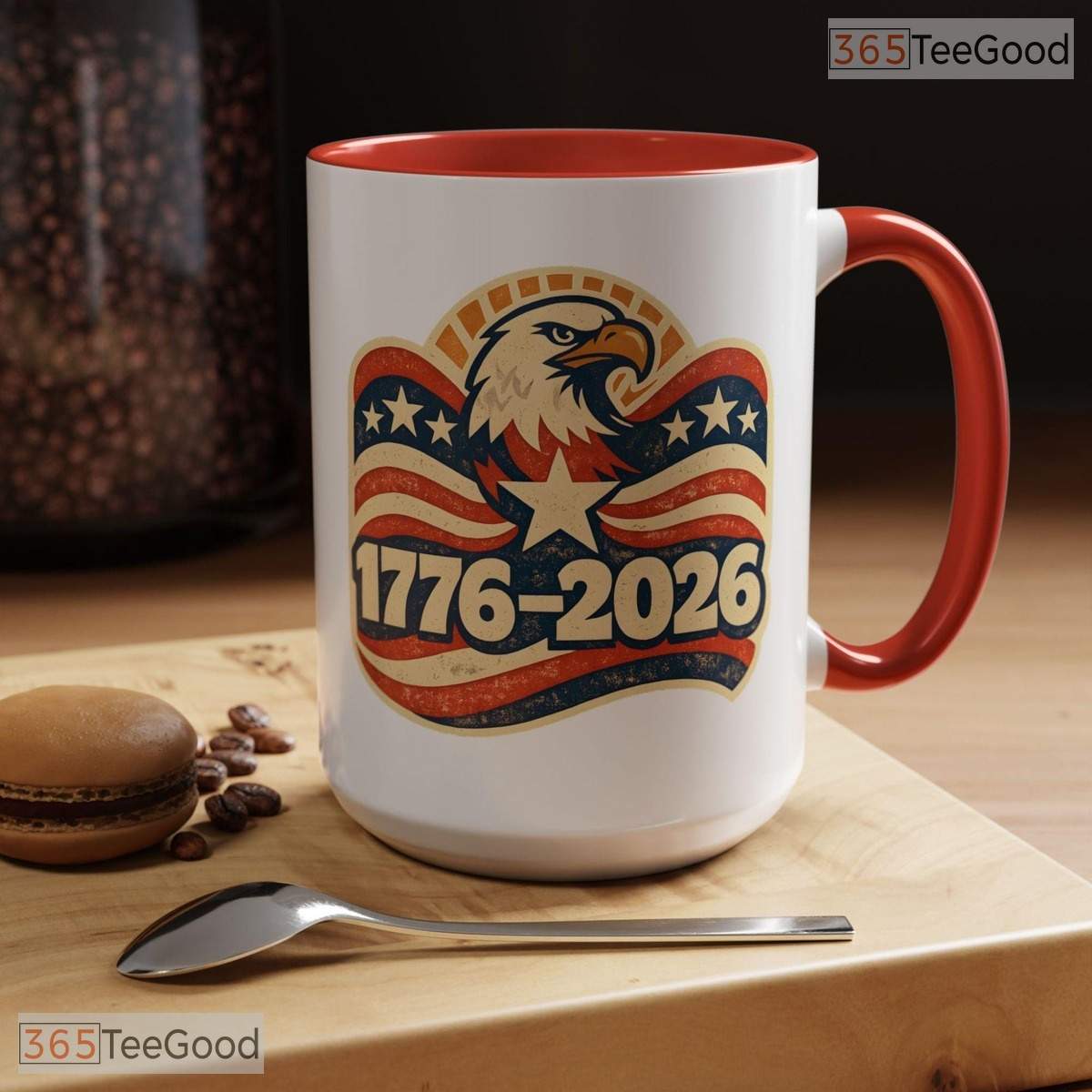Patriotic Eagle 1776 To 2026 Independence Tribute Two Tone Premium Ceramic Accent Mug
