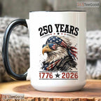 Patriotic Eagle 250 Years 1776 To 2026 America 250th Anniversary Ceramic Accent Mug