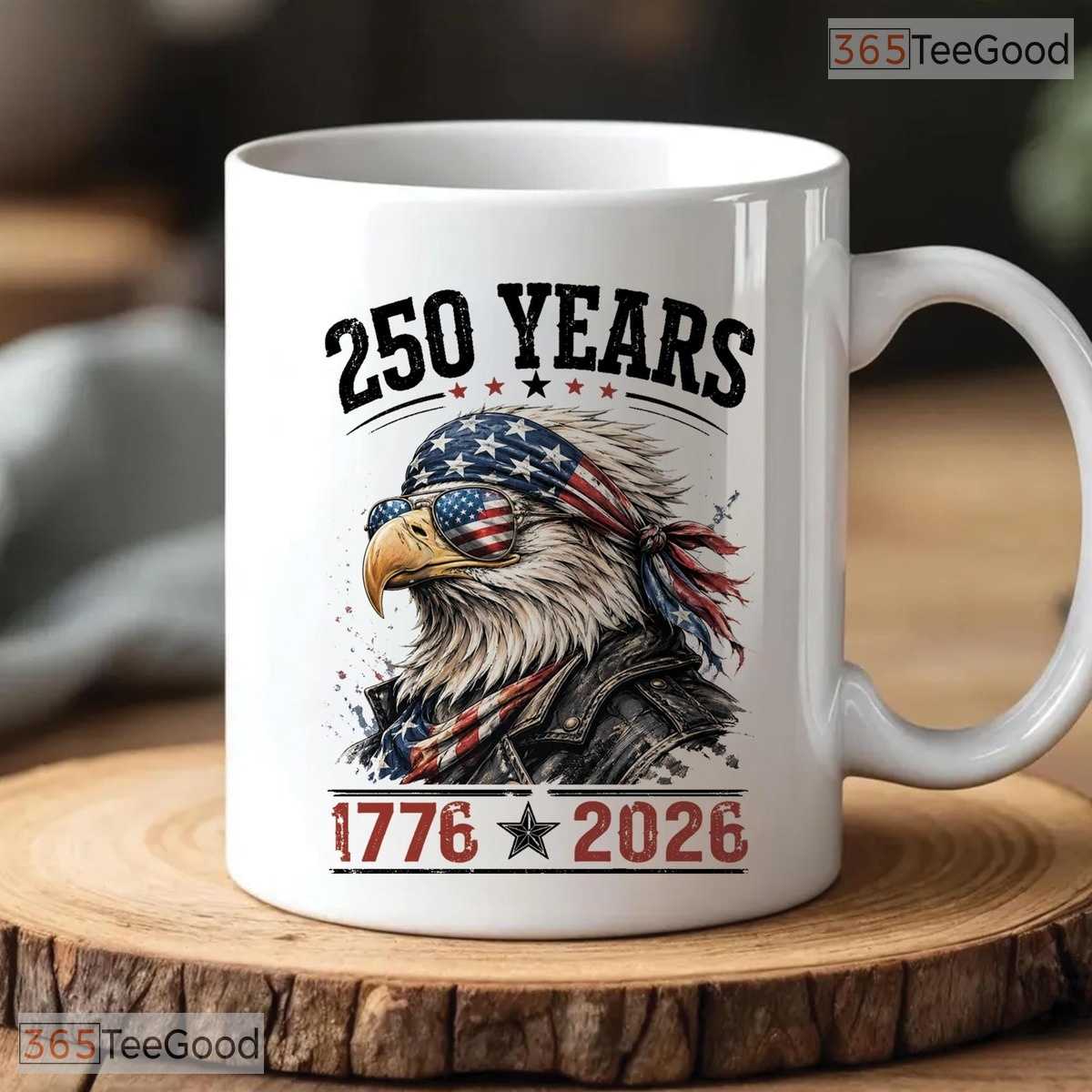 Patriotic Eagle 250 Years 1776 To 2026 America 250th Anniversary Ceramic Accent Mug