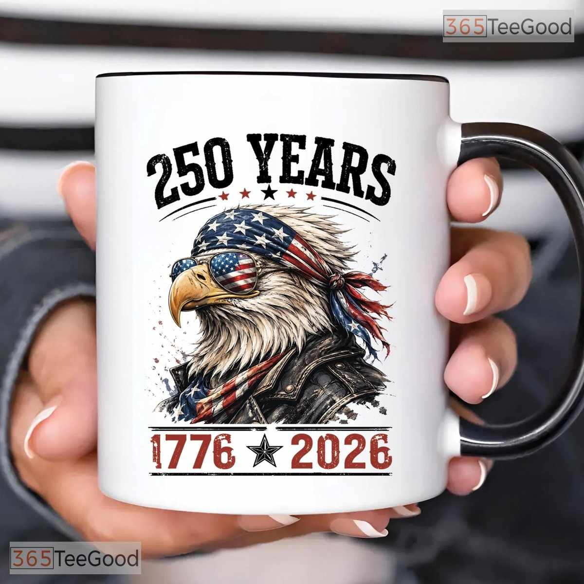 Patriotic Eagle 250 Years 1776 To 2026 America 250th Anniversary Ceramic Accent Mug