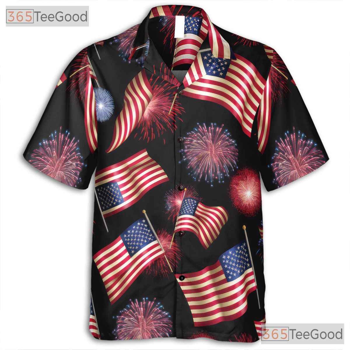 Patriotic USA Flag Fourth Of July Aloha Hawaiian Shirt Men Women Party Outfit