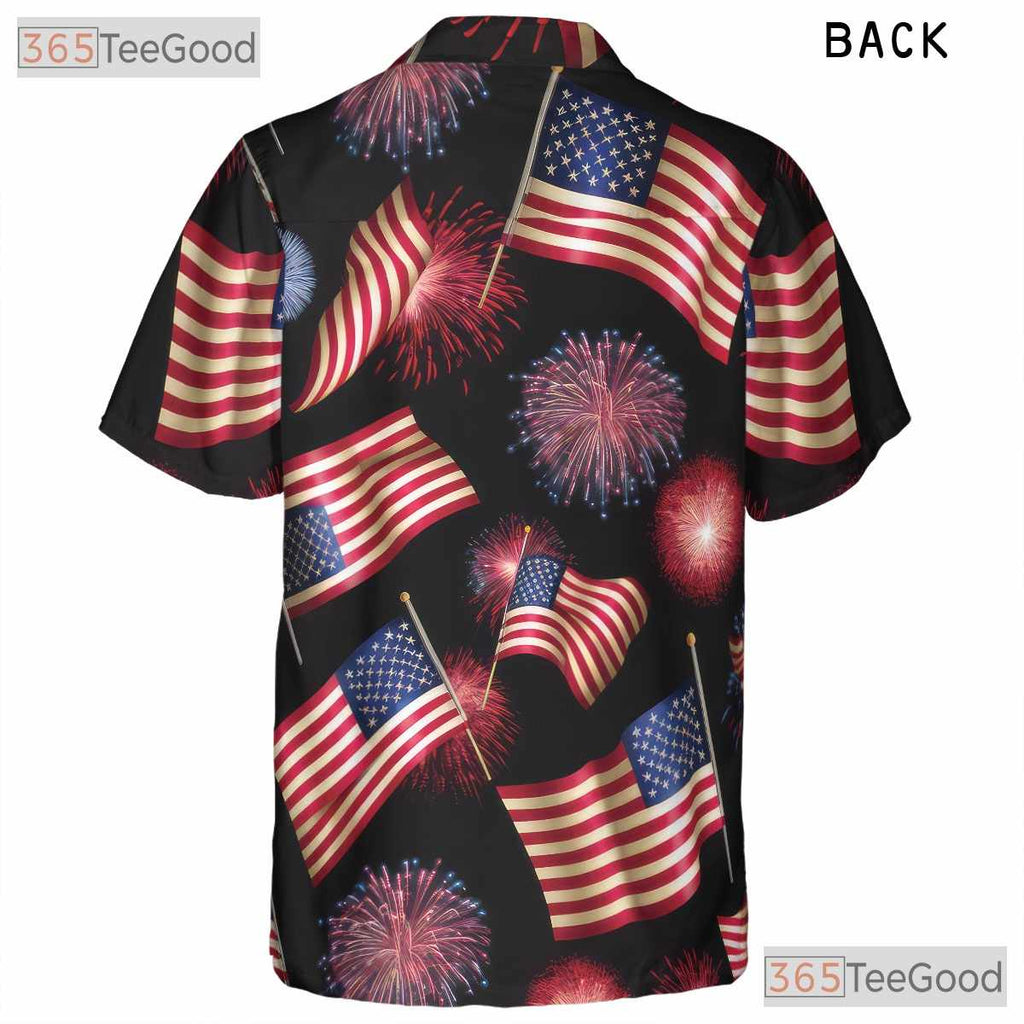 Patriotic USA Flag Fourth Of July Aloha Hawaiian Shirt Men Women Party Outfit
