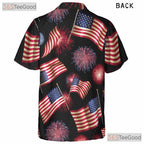 Patriotic USA Flag Fourth Of July Aloha Hawaiian Shirt Men Women Party Outfit