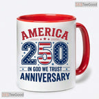 Patriotic Veteran 250th Anniversary Mug - Commemorative 1776-2026 Ceramic Accent Mug