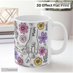 Personalized 3D Inflated Effect Hold Our Hands Mug - Custom Mother's Day Gift Ceramic Cup