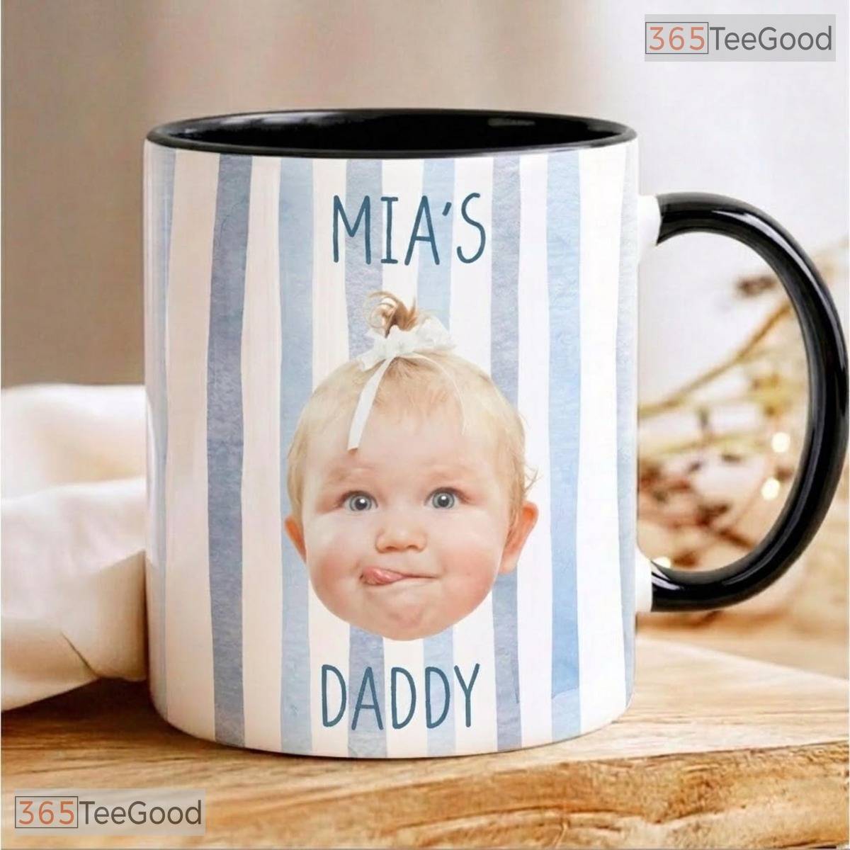Personalized Baby Face Photo Mug - Custom Mama New Parent Gift Ceramic Accent Mug