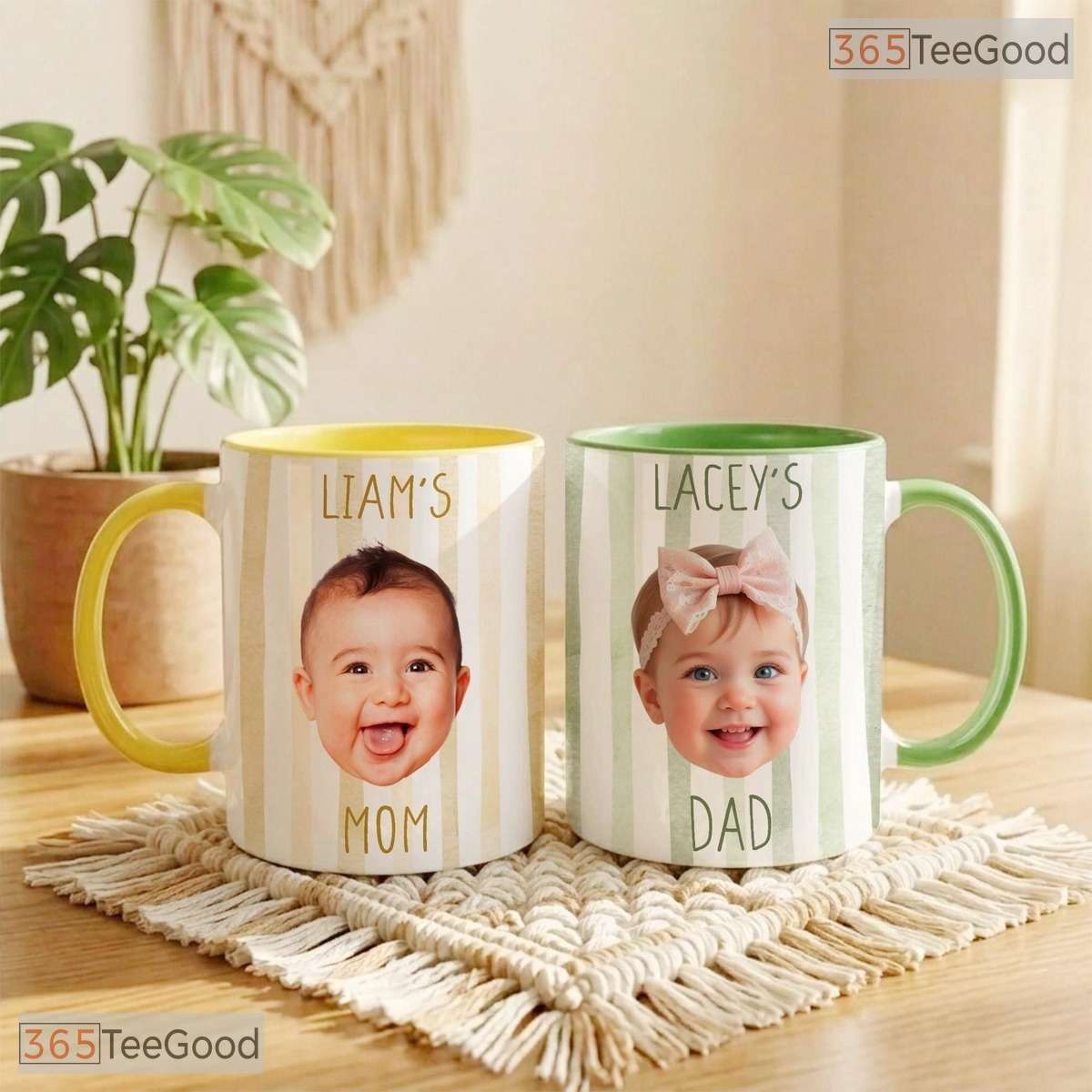Personalized Baby Face Photo Mug - Custom Mama New Parent Gift Ceramic Accent Mug