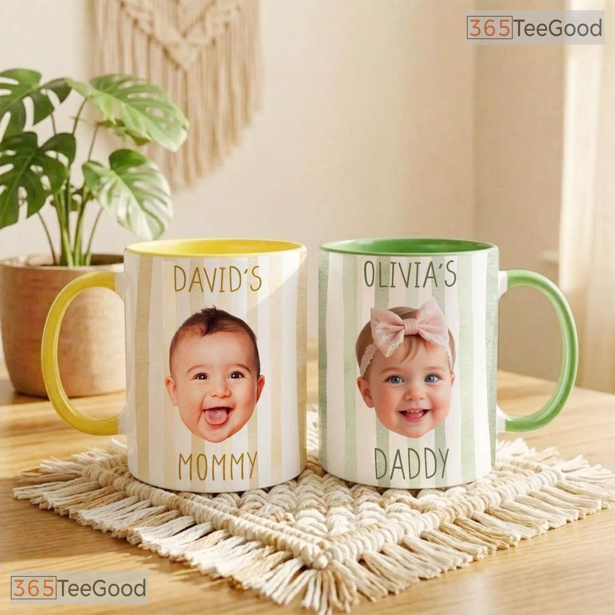 Personalized Baby Face Photo Mug - Custom Mama New Parent Gift Ceramic Accent Mug