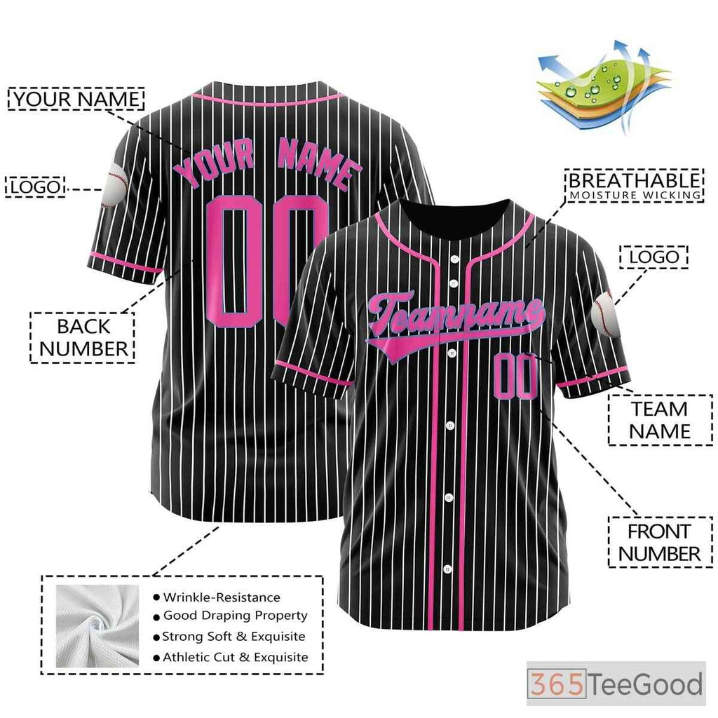 Personalized Baseball Jersey for Men & Women - Design Your Own Text & Logo