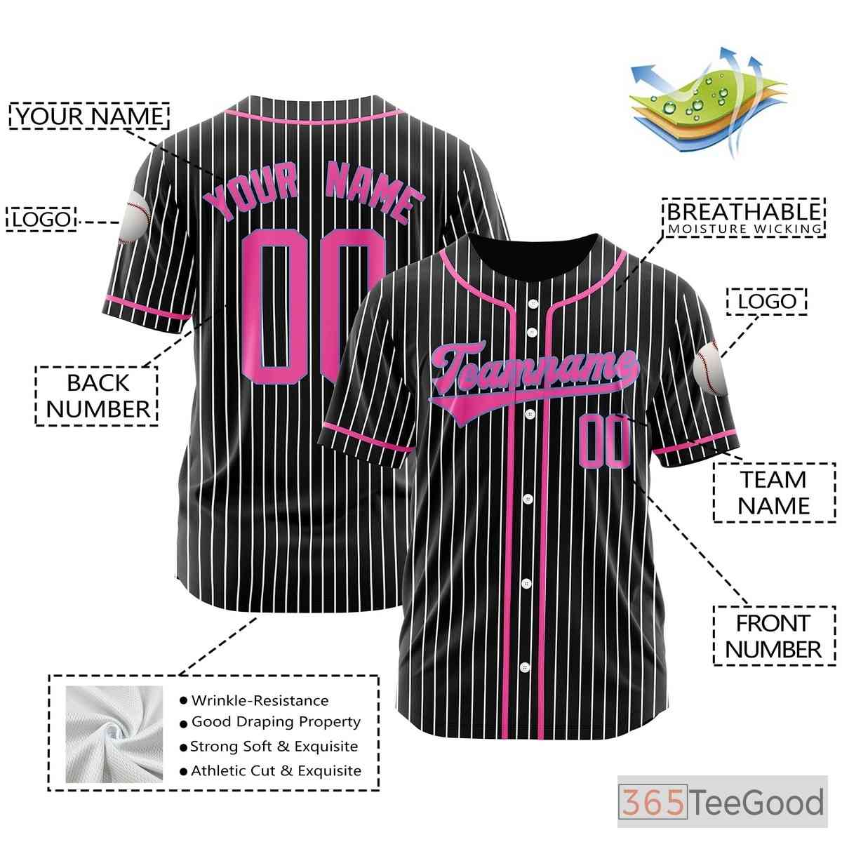 Personalized Baseball Jersey for Men & Women - Design Your Own Text & Logo