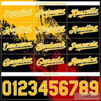 Personalized Baseball Jersey Tee - Stitched Name & Number in Black, Red, or Yellow