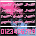 Personalized Baseball Jersey Tee - Stitched Name & Number in Black, Blue, Pink