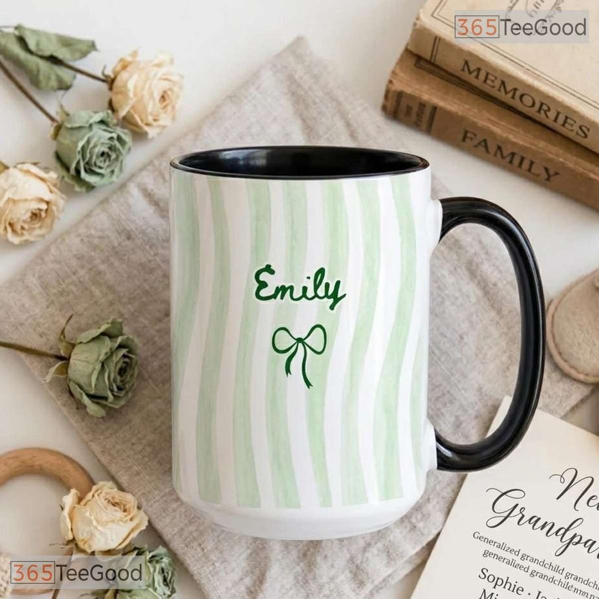 Personalized Grandma Nana Grandchild Names Keepsake Colorful Ceramic Accent Coffee Mug