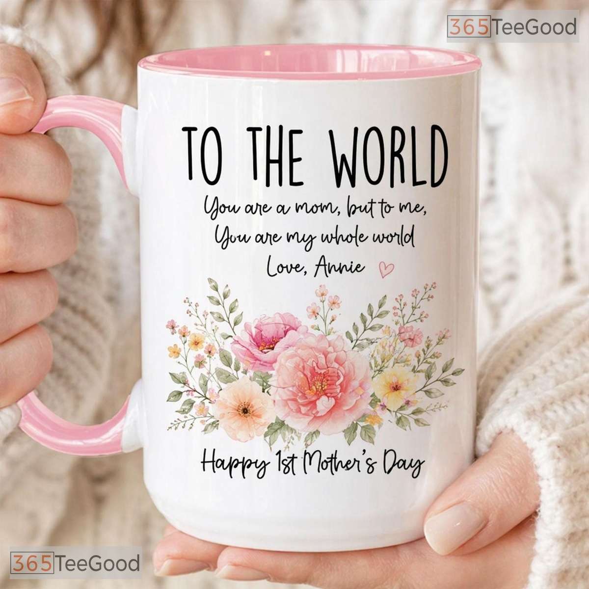 Personalized First Mother's Day Gift For New Time Mom Colorful Ceramic Accent Coffee Mug
