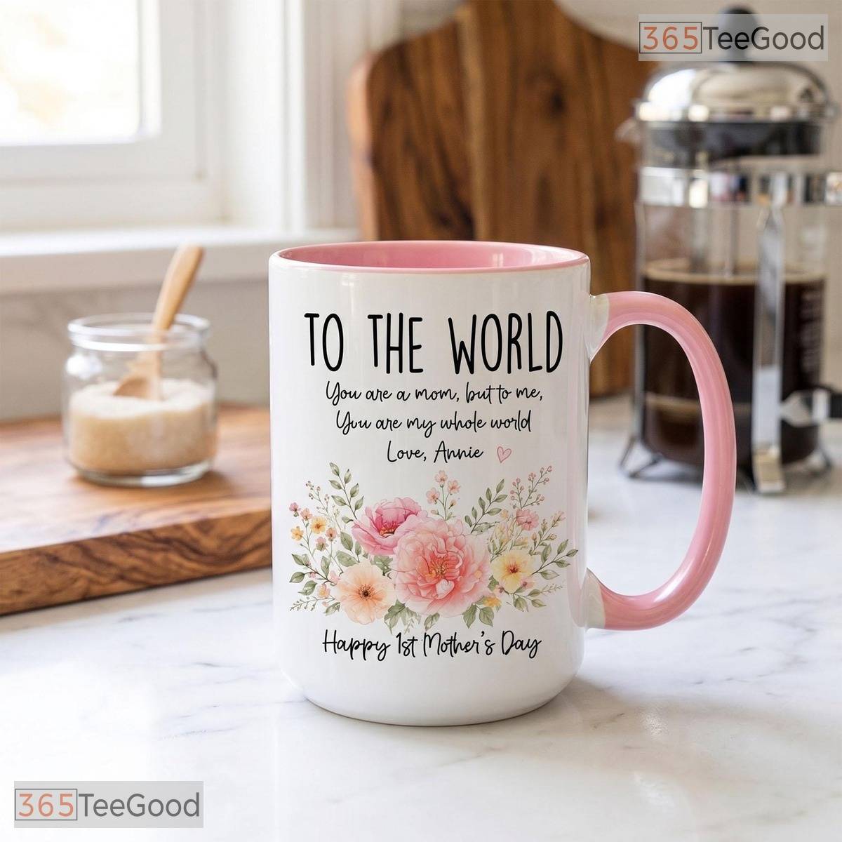 Personalized First Mother's Day Gift For New Time Mom Colorful Ceramic Accent Coffee Mug