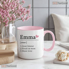 Personalized Name Definition Mug - Custom Dictionary Style Gift Ceramic Accent Mug