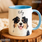 Personalized Pet Photo Mug with Name - Custom Dog Mom Keepsake Ceramic Accent Mug