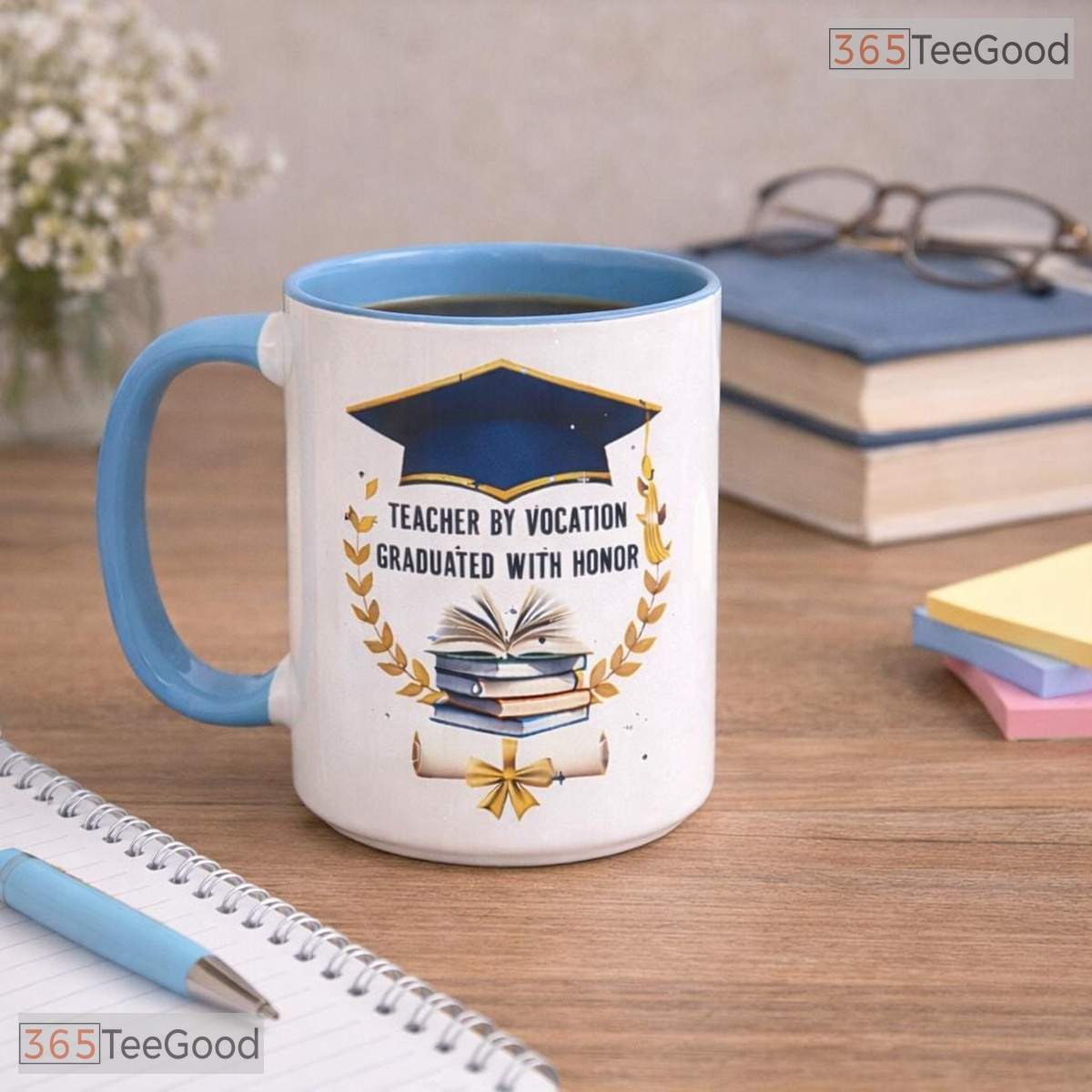 Personalized Teacher Name Appreciation Gift For Educators Two Tone Ceramic Accent Mug