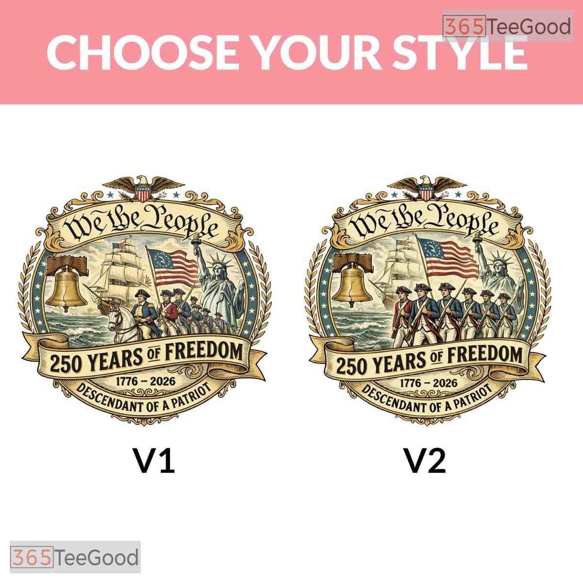 Personalized We The People 250 Years Freedom Mug - Custom Patriot Descendant Accent Mug
