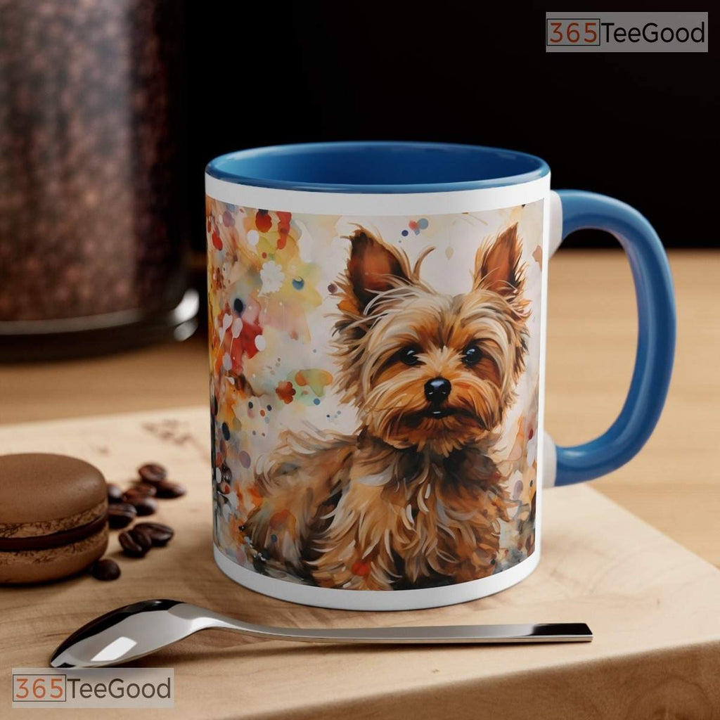 Yorkshire Terrier Yorkie Lover Accent Mug - Two Tone Personalized Dog Breed Ceramic Cup